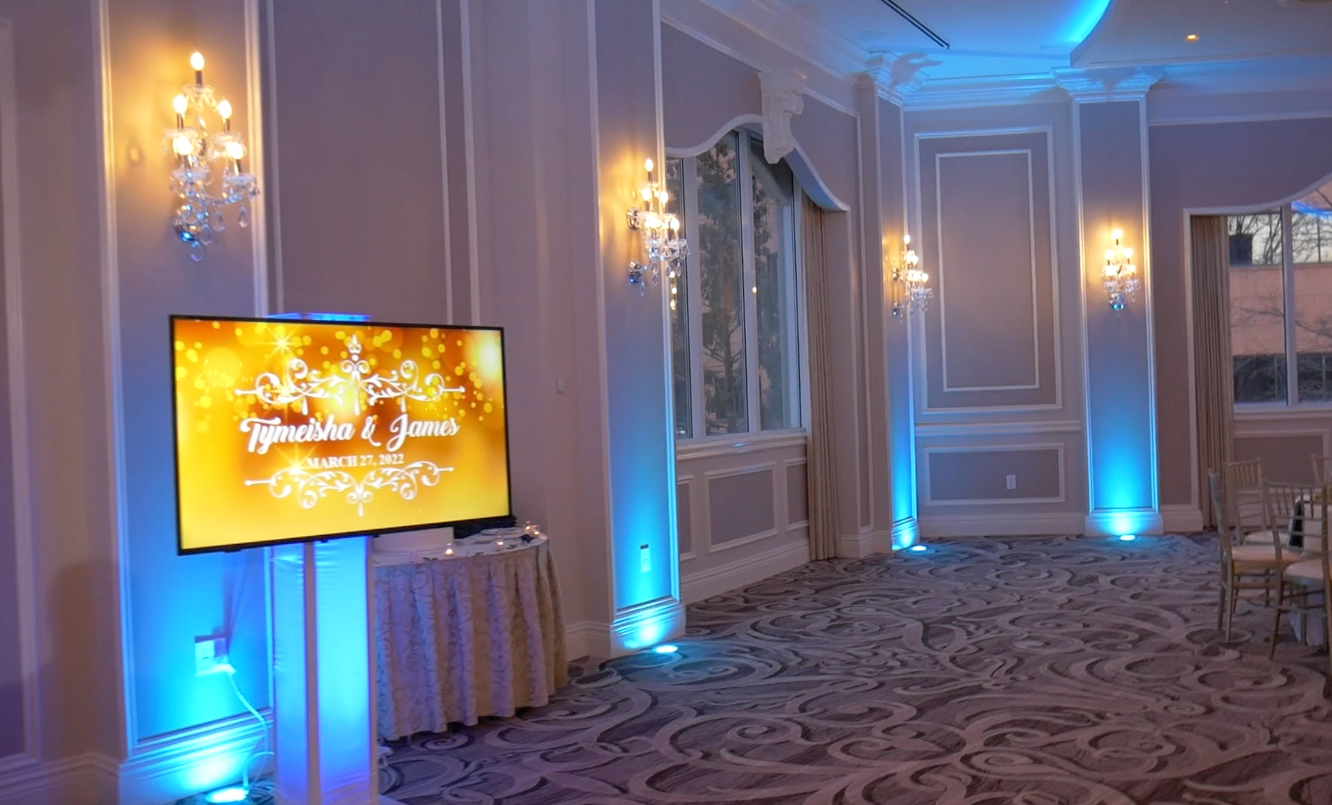 TVs and Uplighting the venue