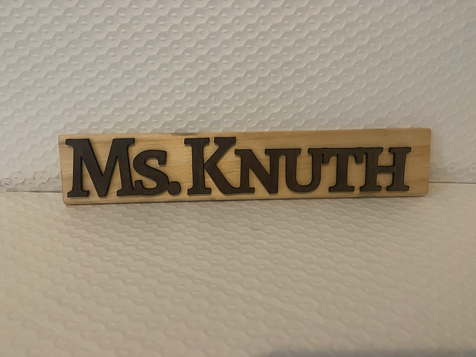 Thumbnail: Custom Name Plate for Teachers