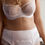Thumbnail: Dusk Leavers Lace Suspender - Blush