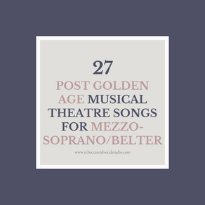 #150: 27 Post Golden Age Musical Theatre Songs for Mezzo-Soprano/Belter