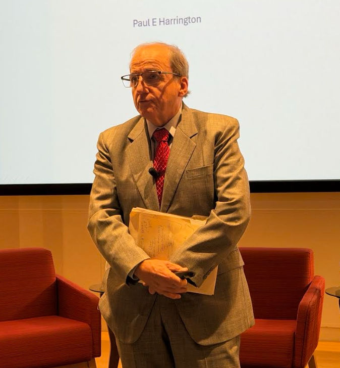 Dr. Harrington during his opening statement. (photo cred. Tim Yean)