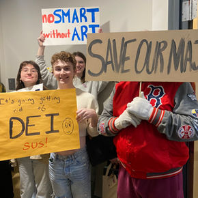 Students protesting “P&E” report speak out at Council at Postsecondary Education meeting