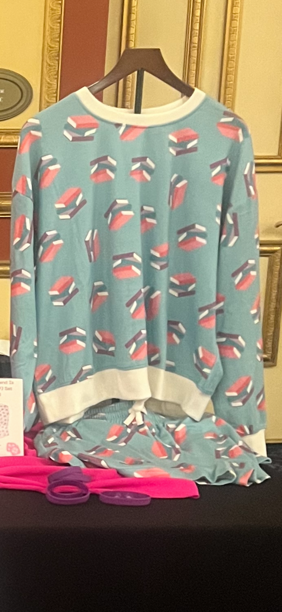Thumbnail: My Weekend is TEAL Booked Pajama Set