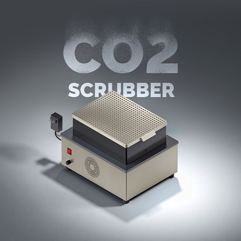 CO2 scrubber for small and medium size civil defence shelters