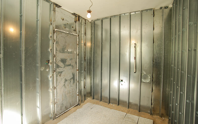Blast reinforcement frame installation
