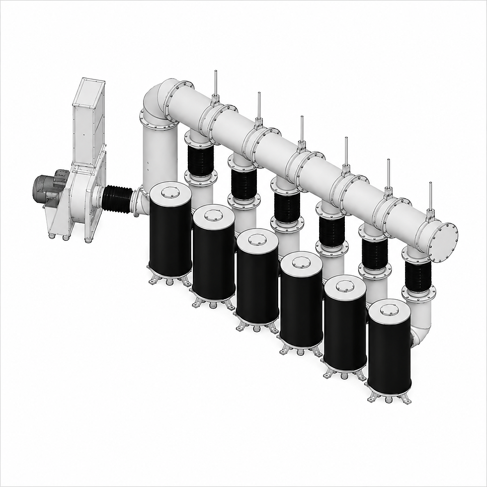 CO2 filtration batteries are scalable professional carbon dioxide removal system (scrubbers) that are designed according to project specifications
