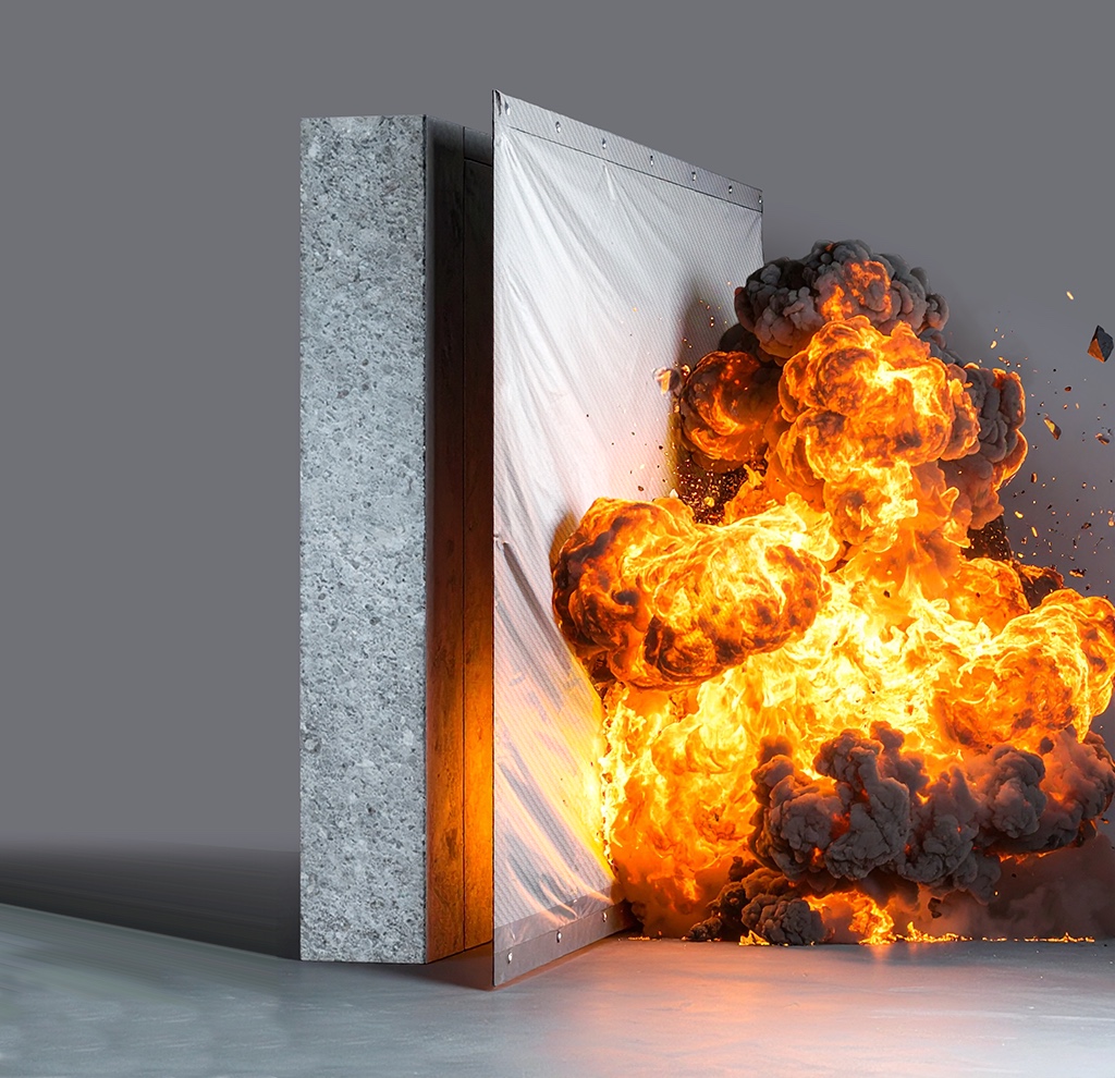 Blast mitigation fabric demonstration