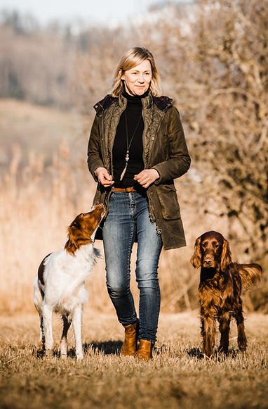Judith-Selina Keller mit Irish Setter