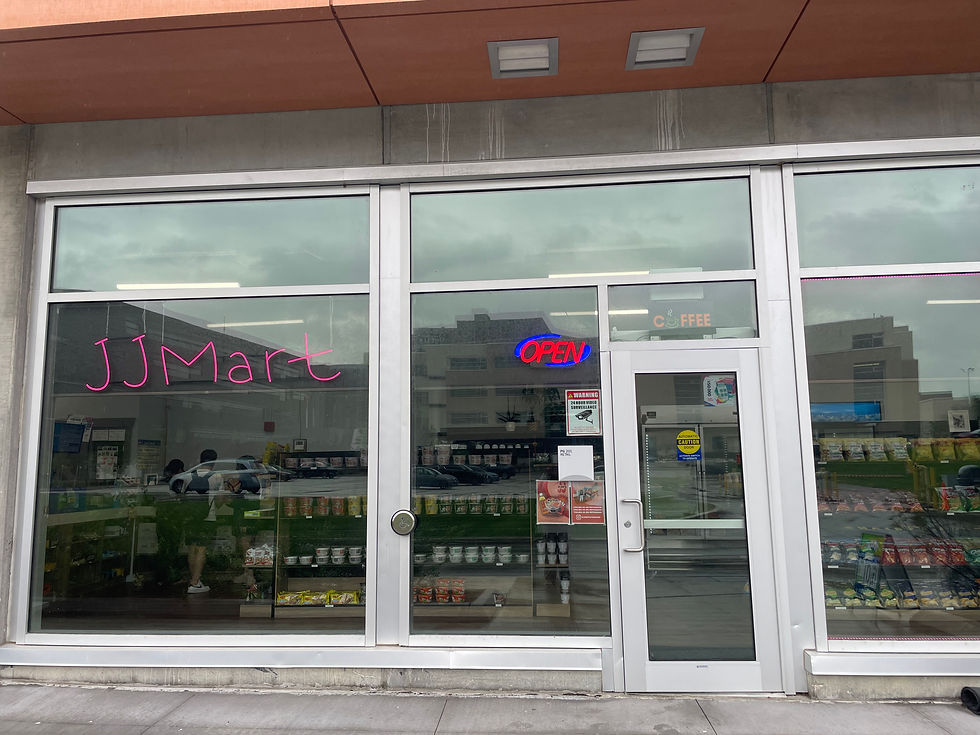 JJ Mart convenience store near Humber College that serves coffee