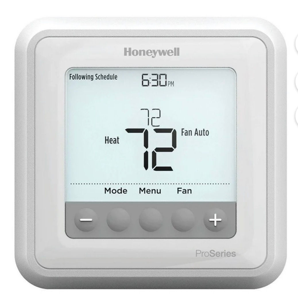Honeywell TH6210U2001/U T6 Pro Programmable Thermostat, 2 Heat / 1 Cool Heat Pum