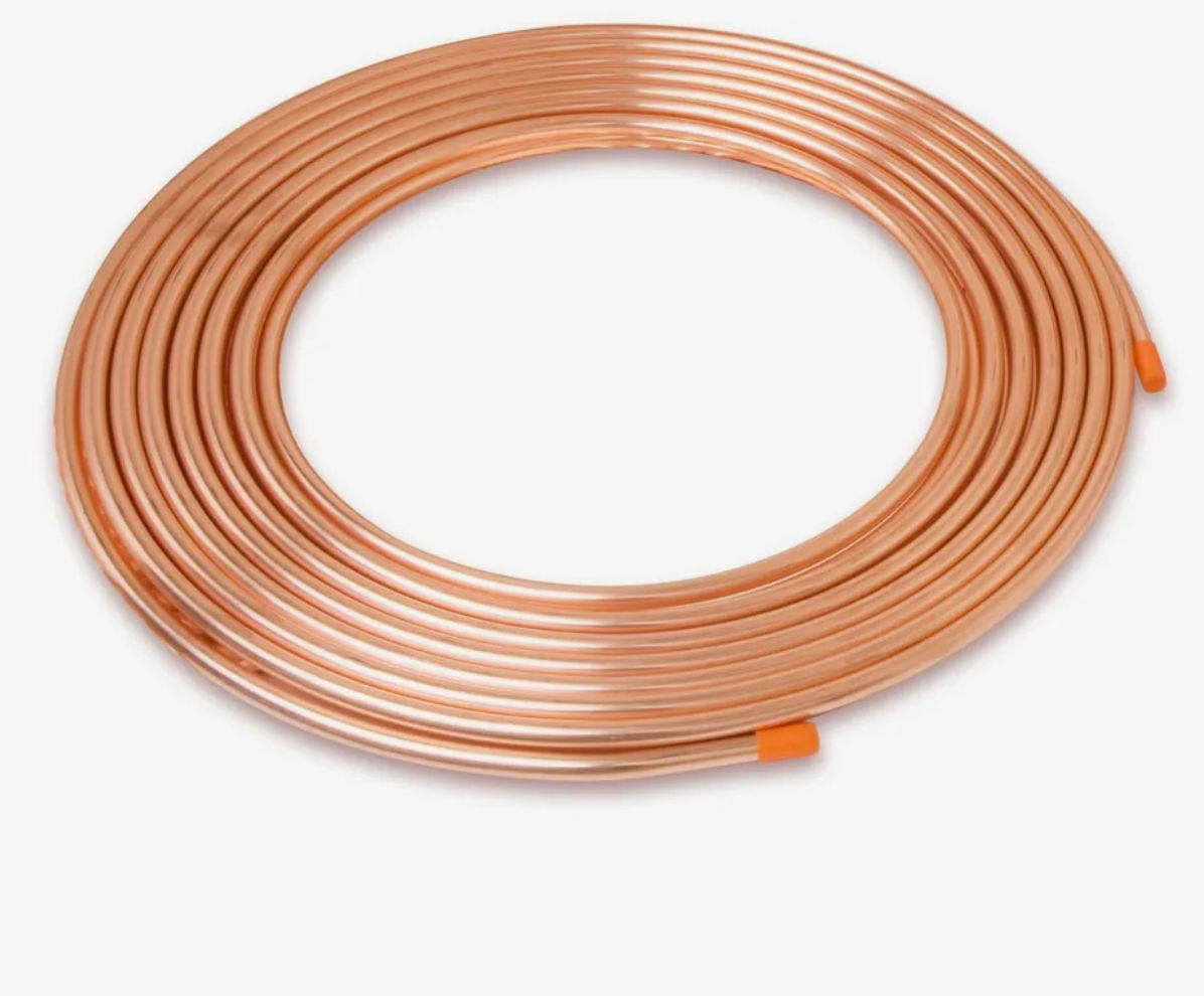 COPPER TUBE COIL (C) 5/16" OD x 0.61mm x 50` ASTM B280 ALLOY C12200
