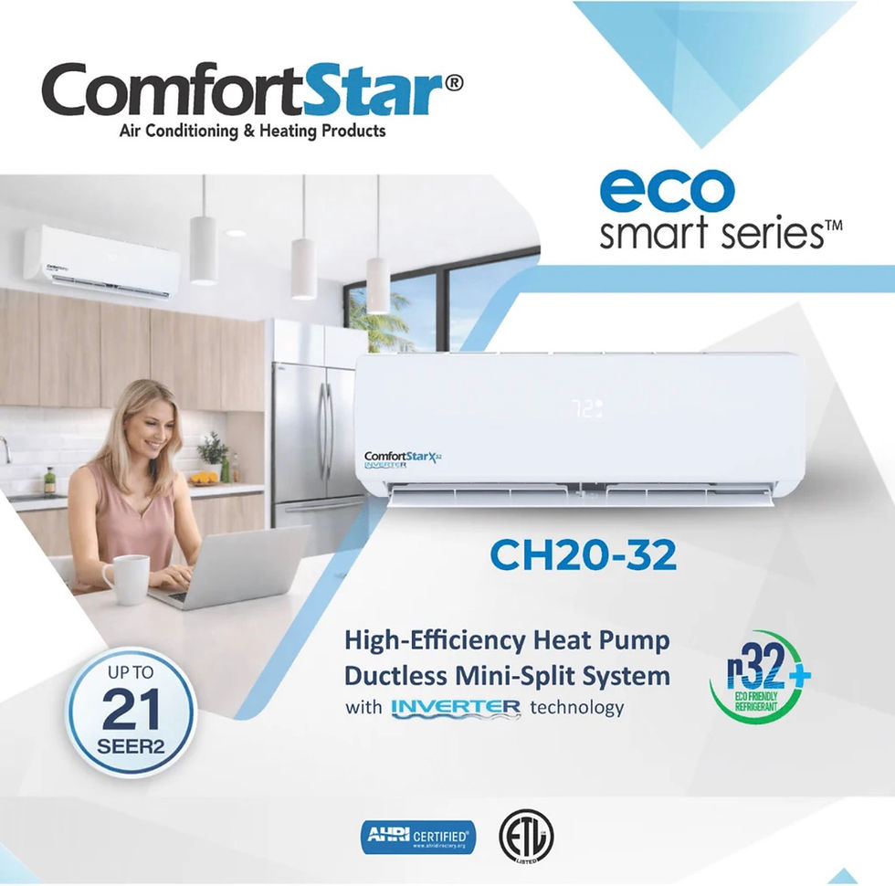 Thumbnail: 12K COOLING + HEATING - 208/230V WALL MOUNTED – R32 MINI-SPLIT SYSTEM – 20 SEER2