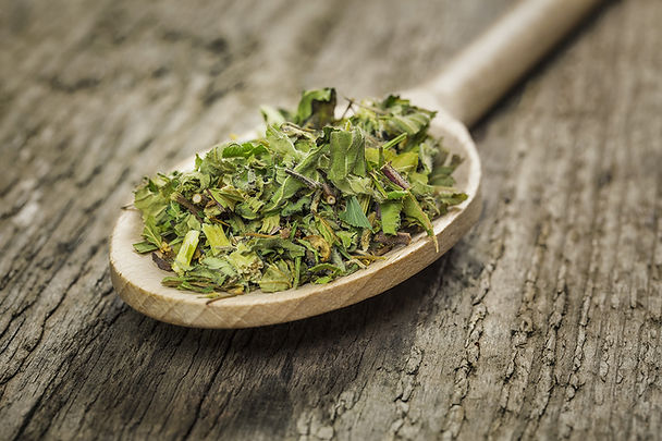 Herbs on Wooden Spoon