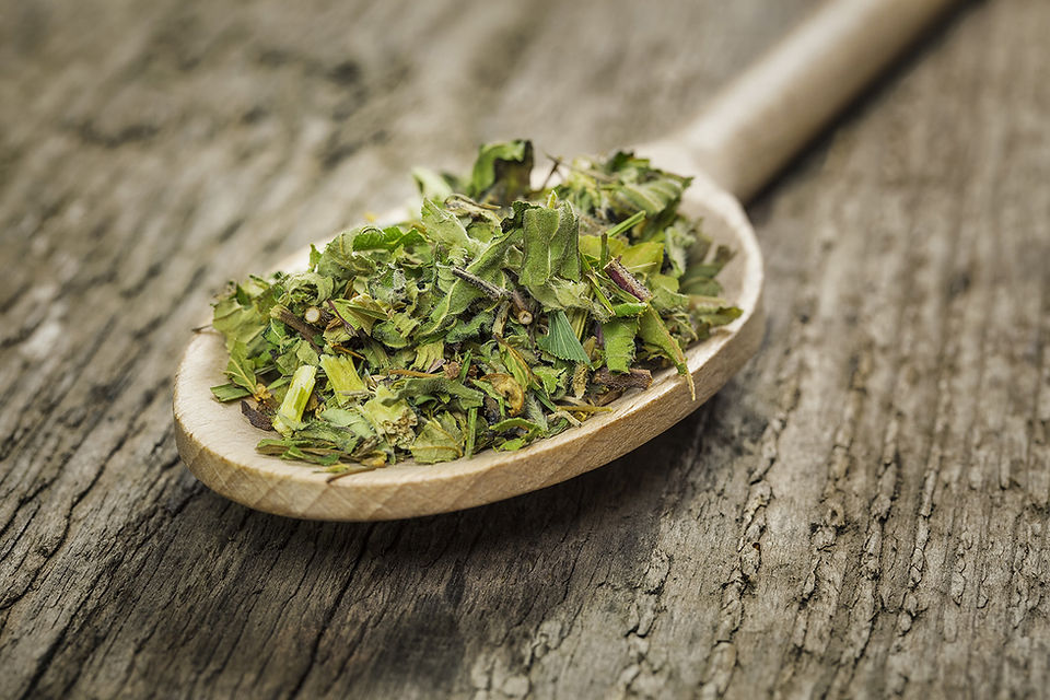 Herbs on Wooden Spoon
