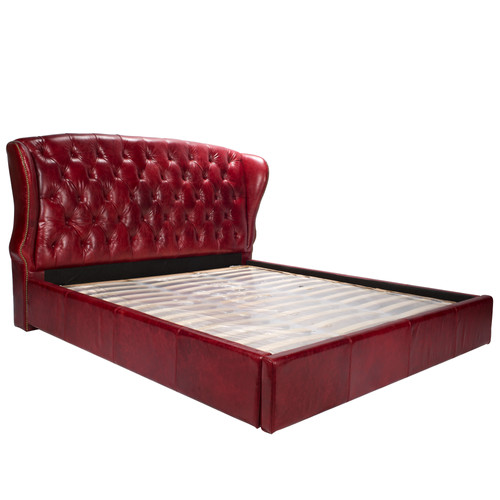 Genuine Leather Bed Frame WING lofthomefurniture
