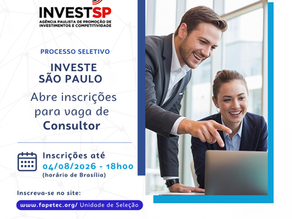 INVESTSP abre processo seletivo para Consultor Júnior