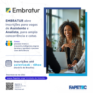 EMBRATUR abre Processo Seletivo para Assistente e Analista