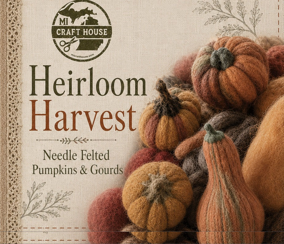 Heirloom Harvest: Needle Felted Pumpkin or Gourd