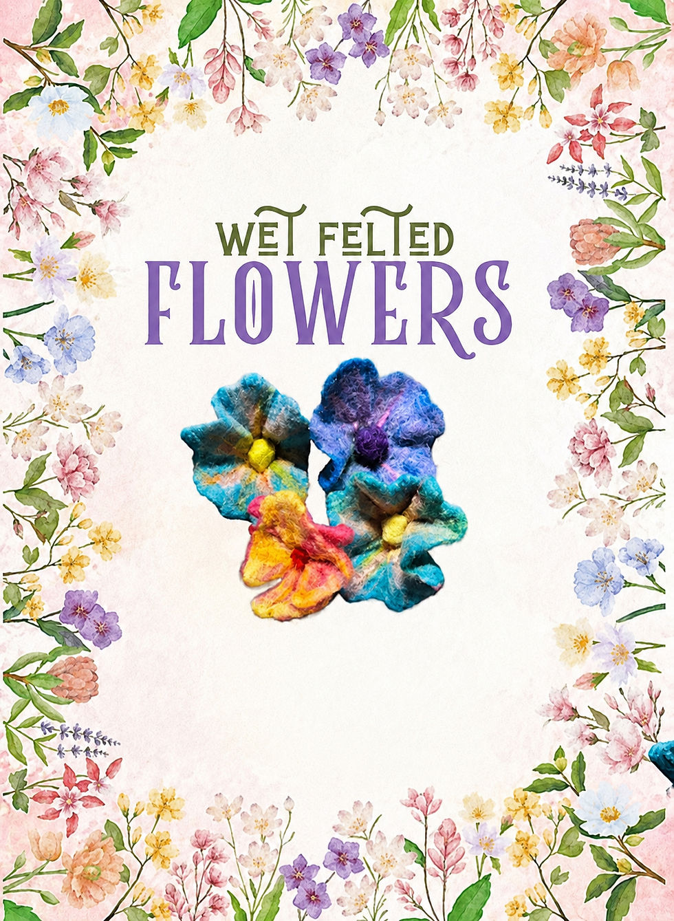 Beautiful Wet Felted Flowers 🌺