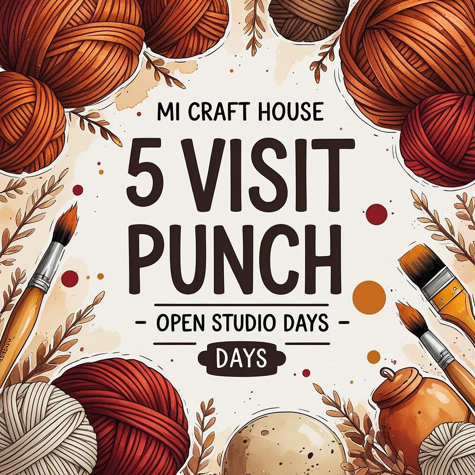 MI Craft House Punch Card 5 Open Studio Visits