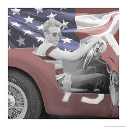 James Dean Flag w Border