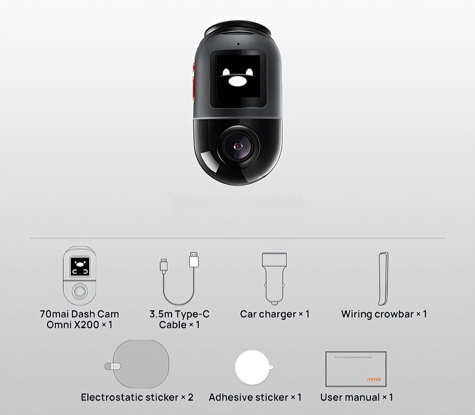 Miniature : Camera de stationnement 24h, vue complète à 360 °, GPS intégré, mouvement AI