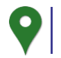 Green location pin with vertical blue line