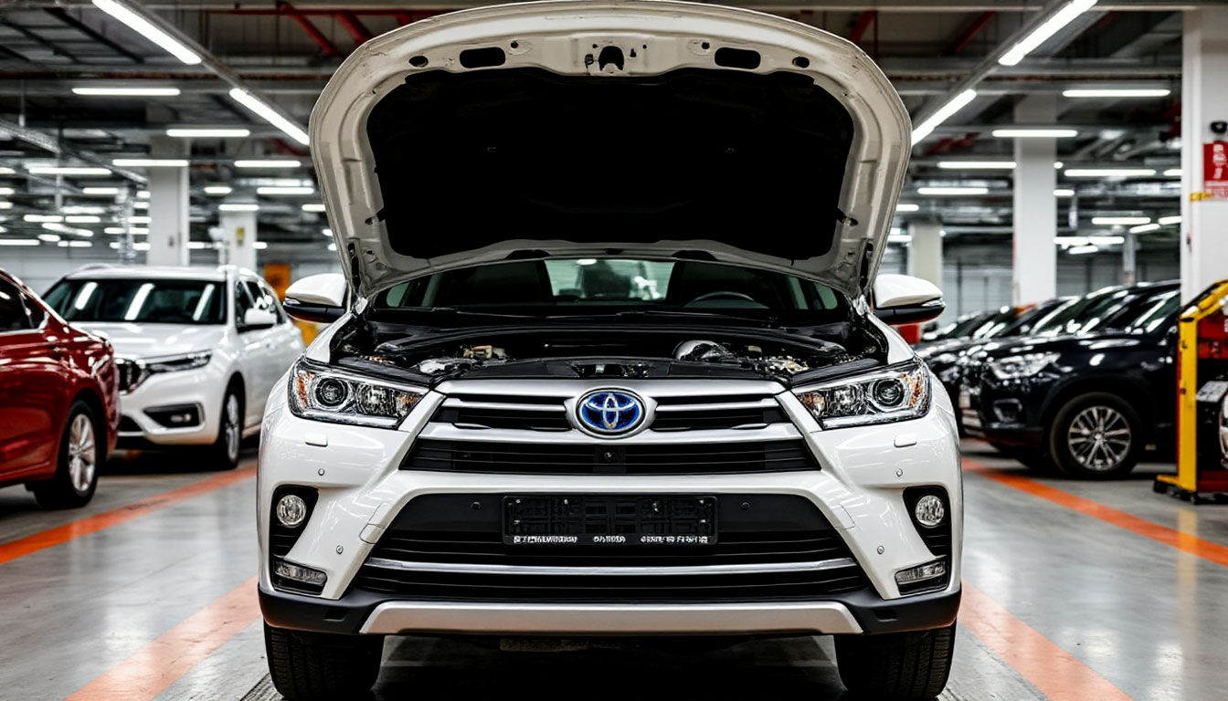 Замена масла в АКПП Toyota Highlander XU50 с 6-ступенчатой автоматической коробкой передач. Профессиональное обслуживание трансмиссии по заводскому регламенту Toyota с применением безопасной технологии замены масла. Процедура включает слив отработанной жидкости, снятие поддона АКПП, очистку магнитов от металлической стружки, замену фильтра и прокладки, а также заливку свежего трансмиссионного масла с соответствующим допуском.