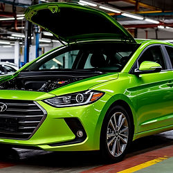 Альт-описание изображения: Hyundai Elantra с IVT (C0GF1) проходит комплексное обслуживание трансмиссии. Мастер снимает поддон, меняет два фильтра и использует аппарат для полной замены масла. Фото подчёркивает аккуратность, соблюдение технологии производителя и высокое качество сервиса.