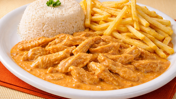 Strogonofe de frango individual