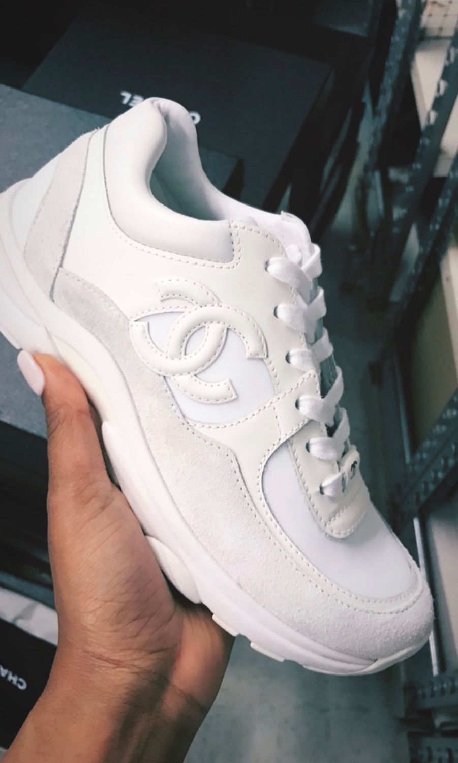 Thumbnail: White Chanel Sneakers