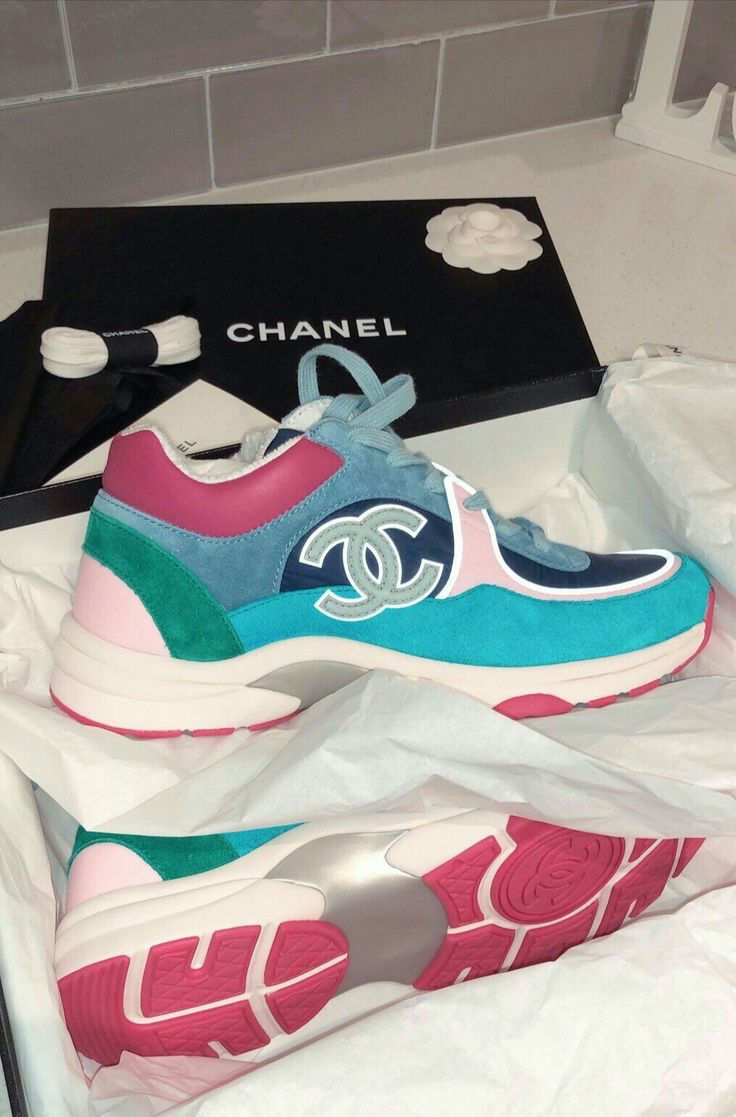 Thumbnail: Chanel ‘Navy Turquoise’ Sneakers