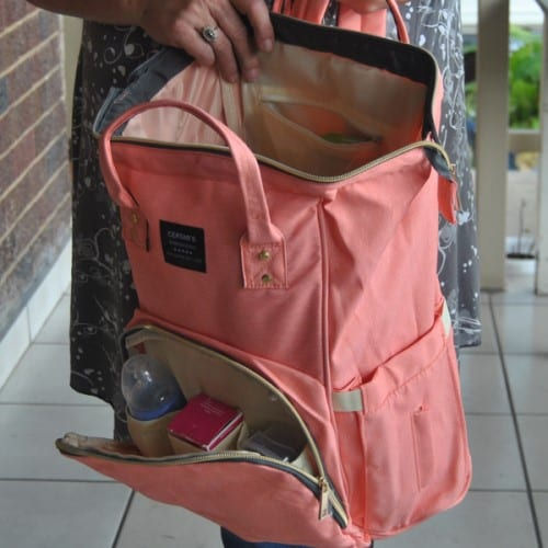 Thumbnail: KIDS RANGE: BABY DIAPER BAG PEACH