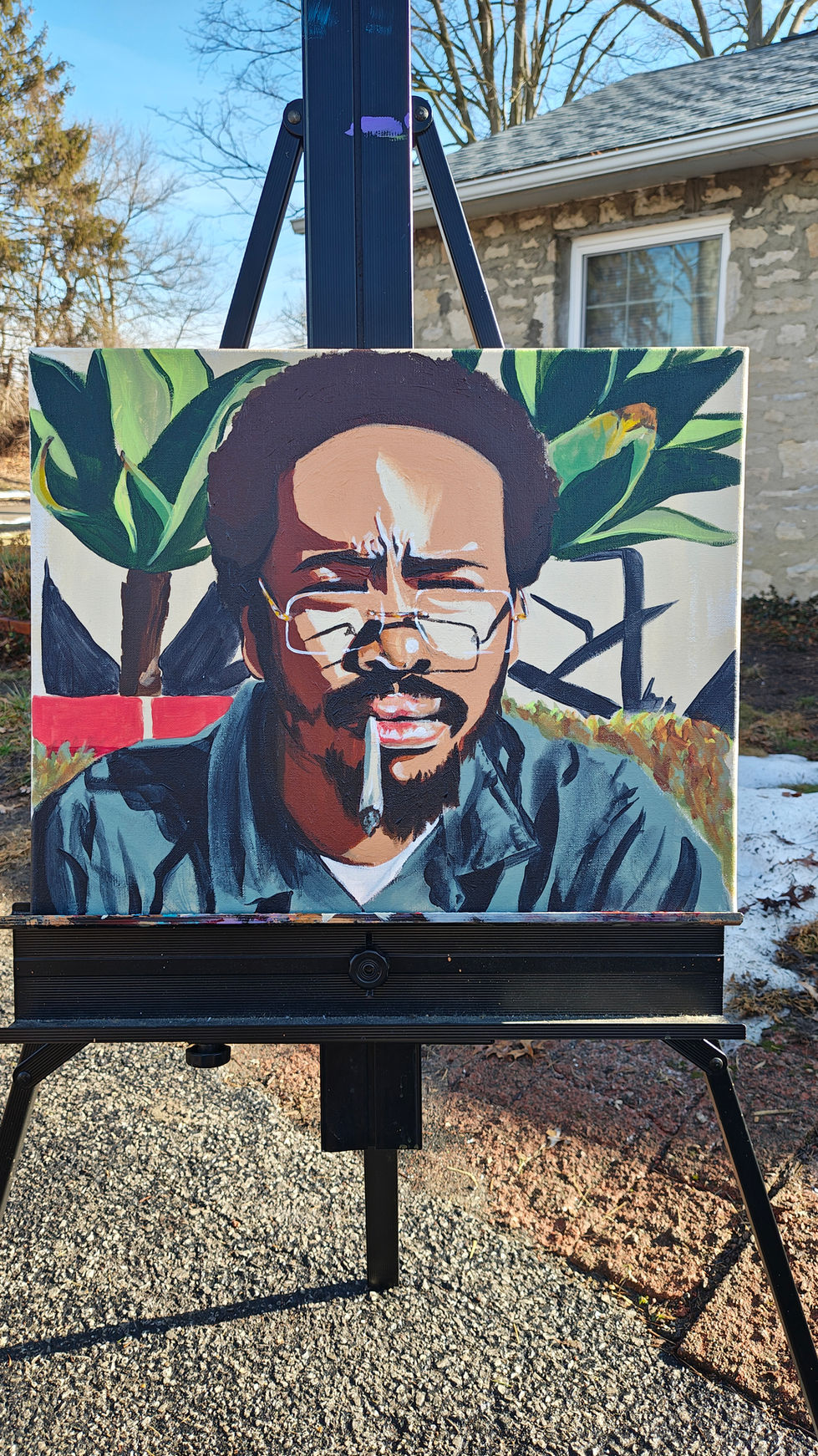earl sweatshirt, acrylic painting, popular articulation