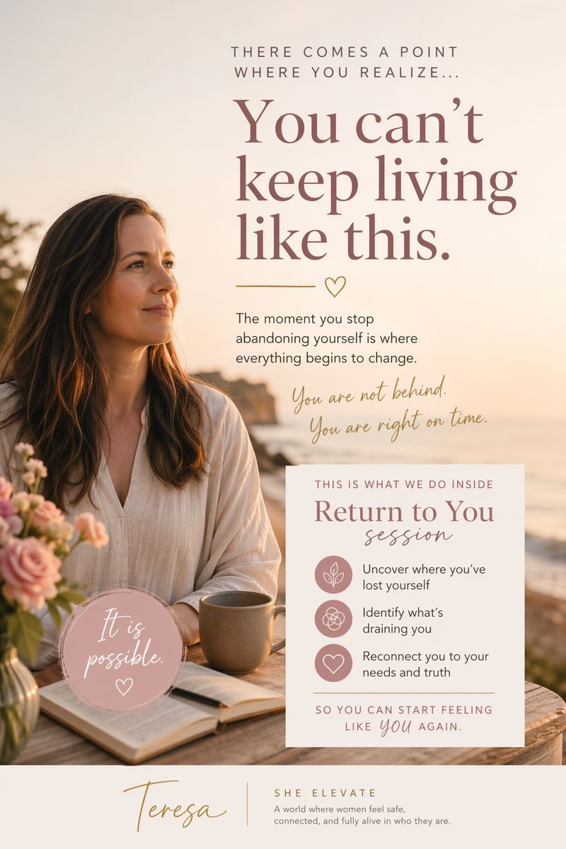 The moment you stop abandoning yourself is where everything begins to change.