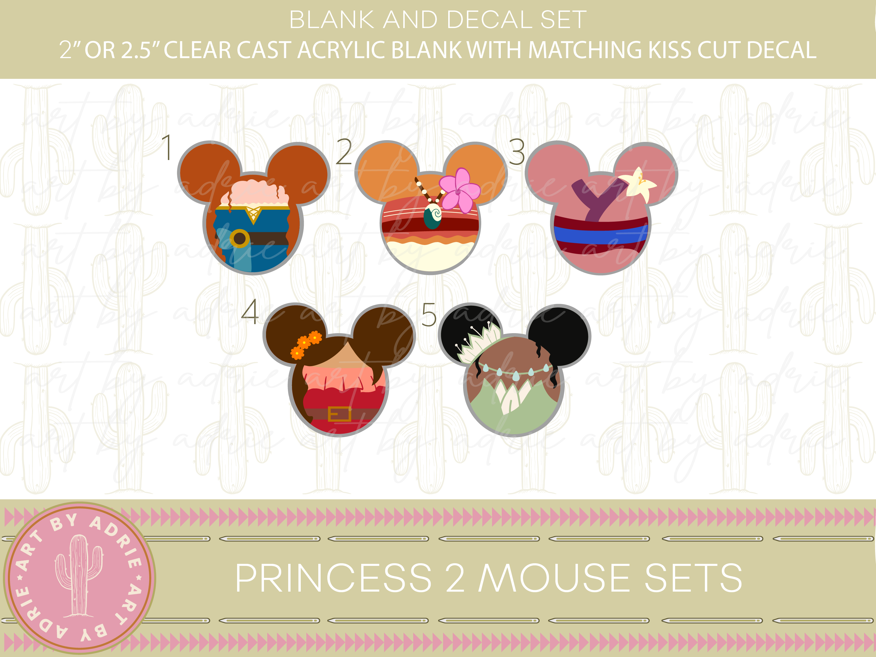 Princess Mouse Blank and Decal Sets