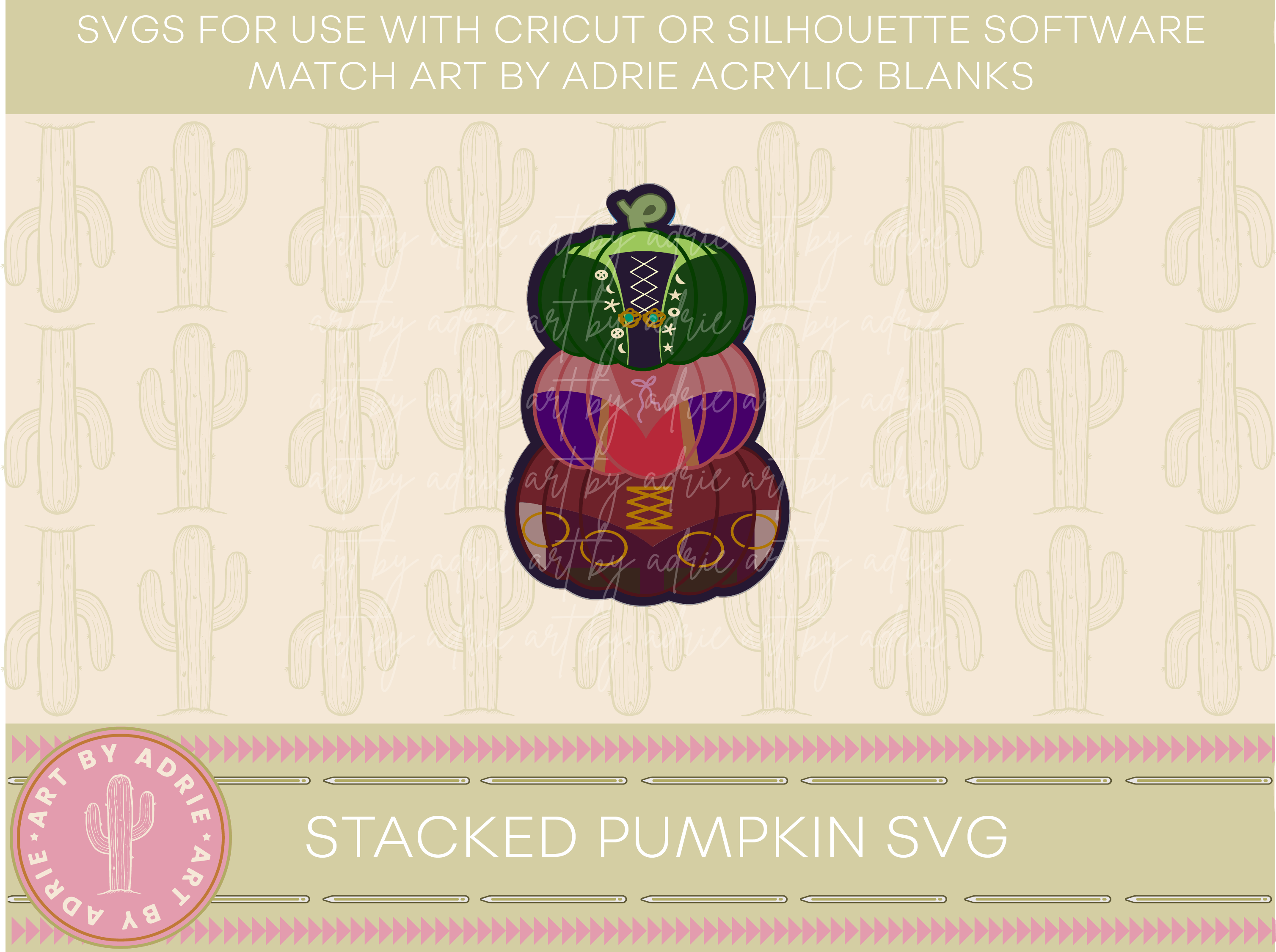 Witch Sisters Inspired Stacked Pumpkin SVG Digital Download