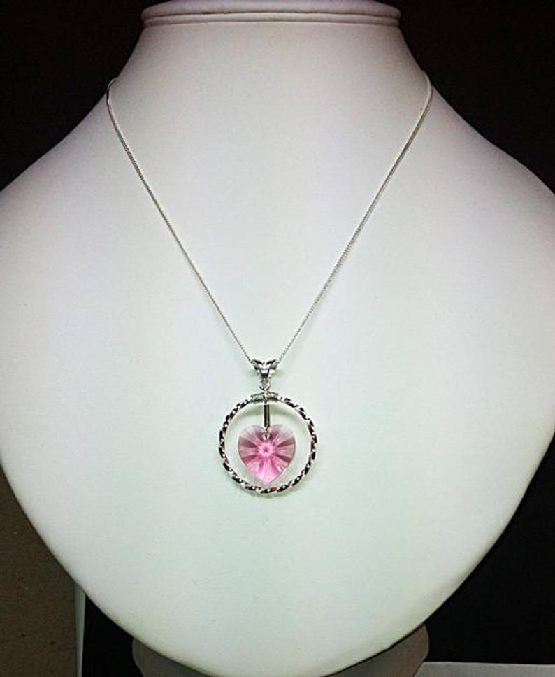 Thumbnail: Swarovski Twisted Heart (Pink or Grey Option)