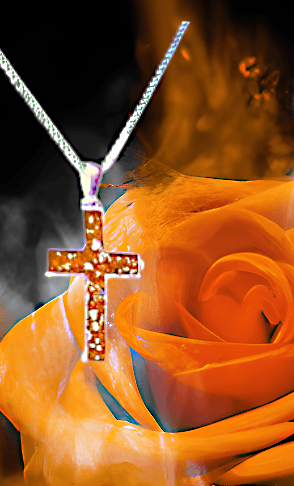 Thumbnail: Sterling Silver Ashes Memorial Plain Cross Necklace