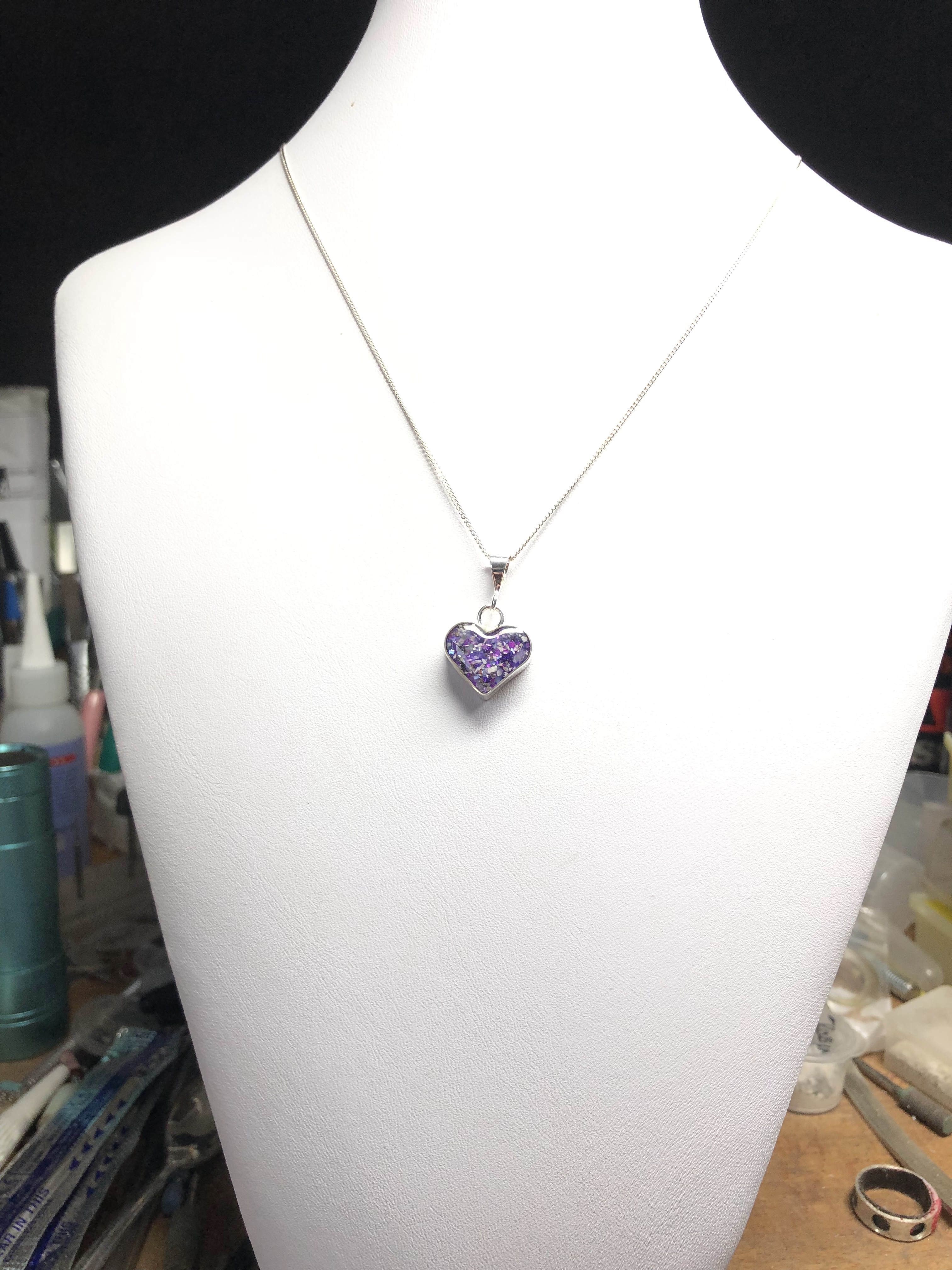 Dainty Heart Memorial Ashes Pendant 