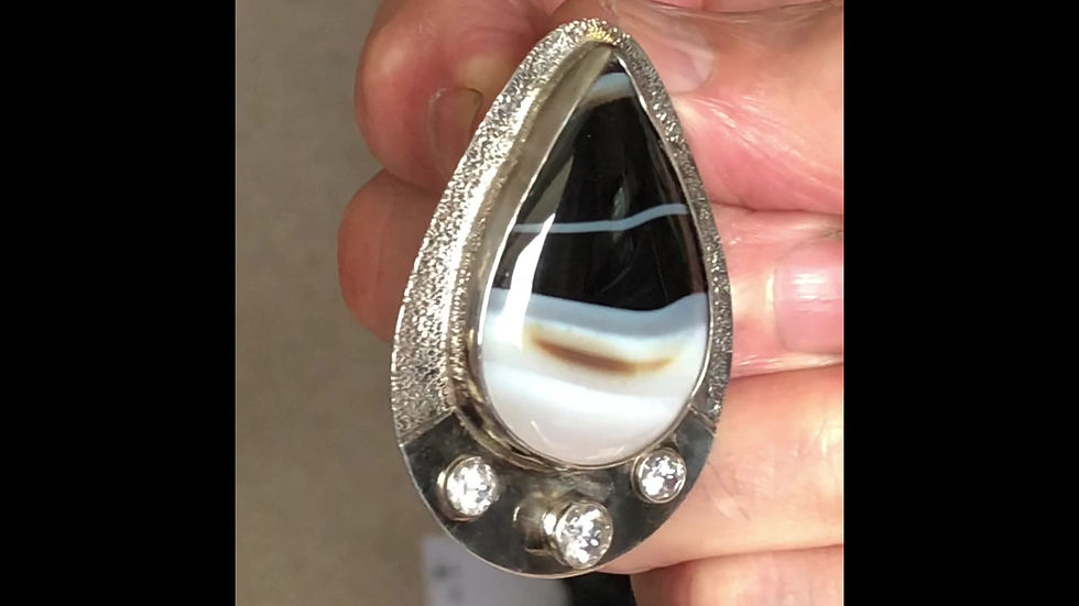 Thumbnail: Blue Banded Agate Pendant
