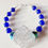 Thumbnail: Blue & Turquoise Silver Mesh Statement Bracelet