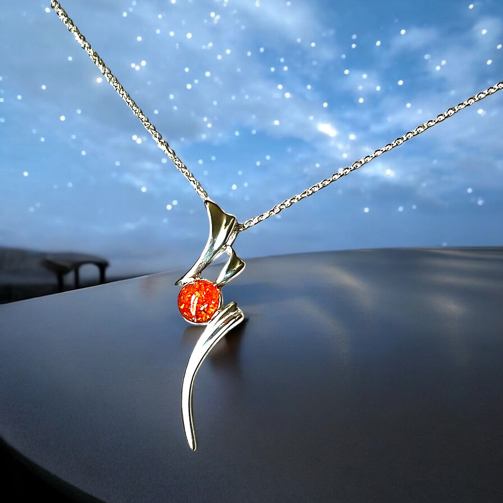 Thumbnail: The Memorial Ashes Lightning Bolt Necklace