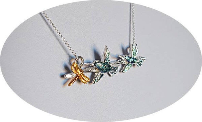 Thumbnail: The Kingfishers Fine Silver 24 Carat Gold Plated