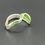 Thumbnail: silver wave ring with green enamel