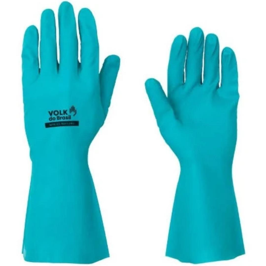 LUVA NITRILA AZUL SEM FORRO