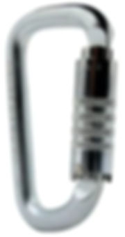 MOSQUETÃO MSA "D" AÇO TRIPLA TRAVA 50KN (217580)