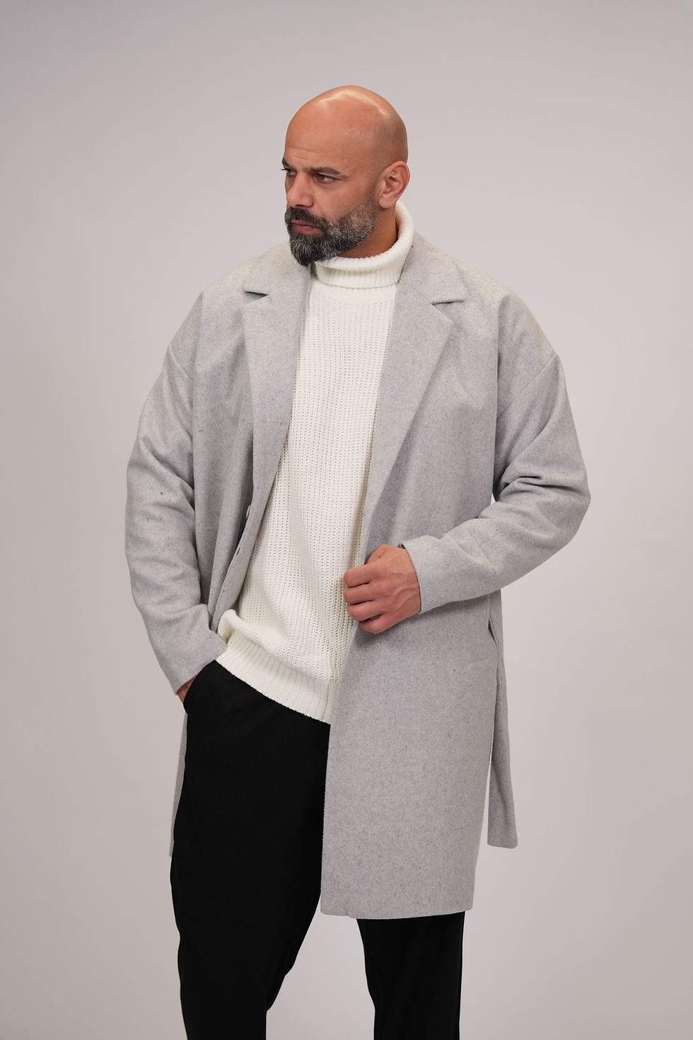 תמונה ממוזערת: מעיל צמר אלגנטי ארוך 