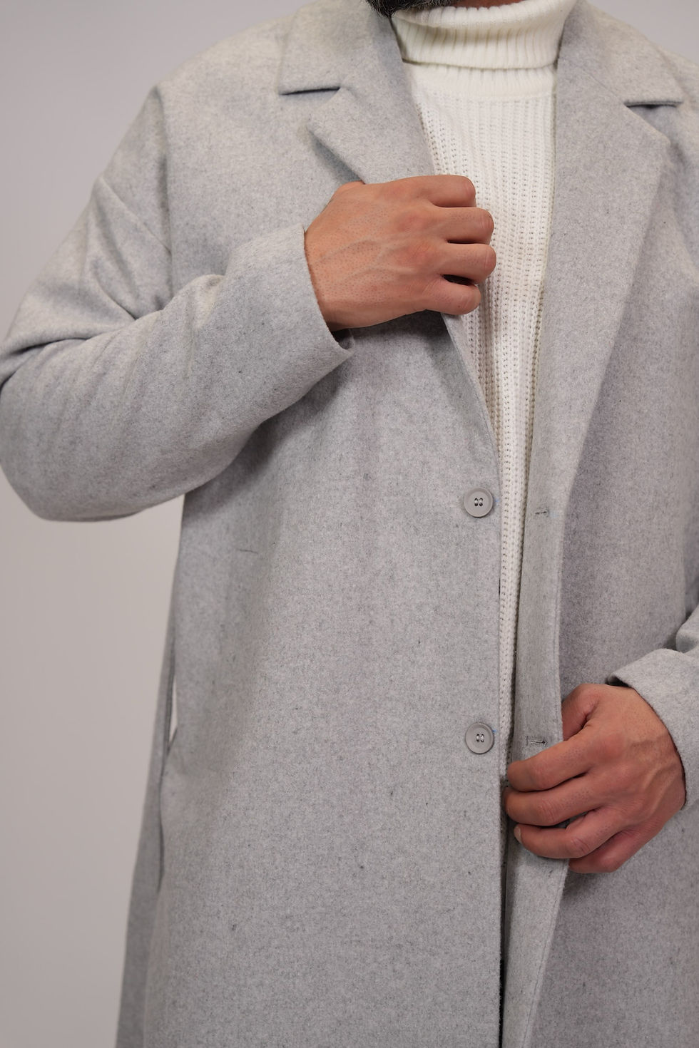 תמונה ממוזערת: מעיל צמר אלגנטי ארוך 