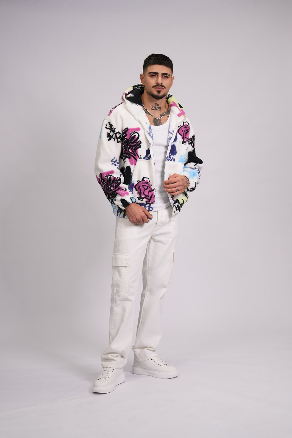 תמונה ממוזערת: גקט מעצבים מצמר צבעוני 